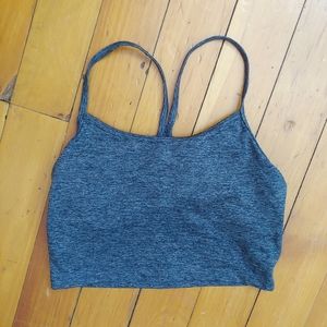 OFFLINE By Aerie The Hugger Longline Racerback Gray Sports Bra